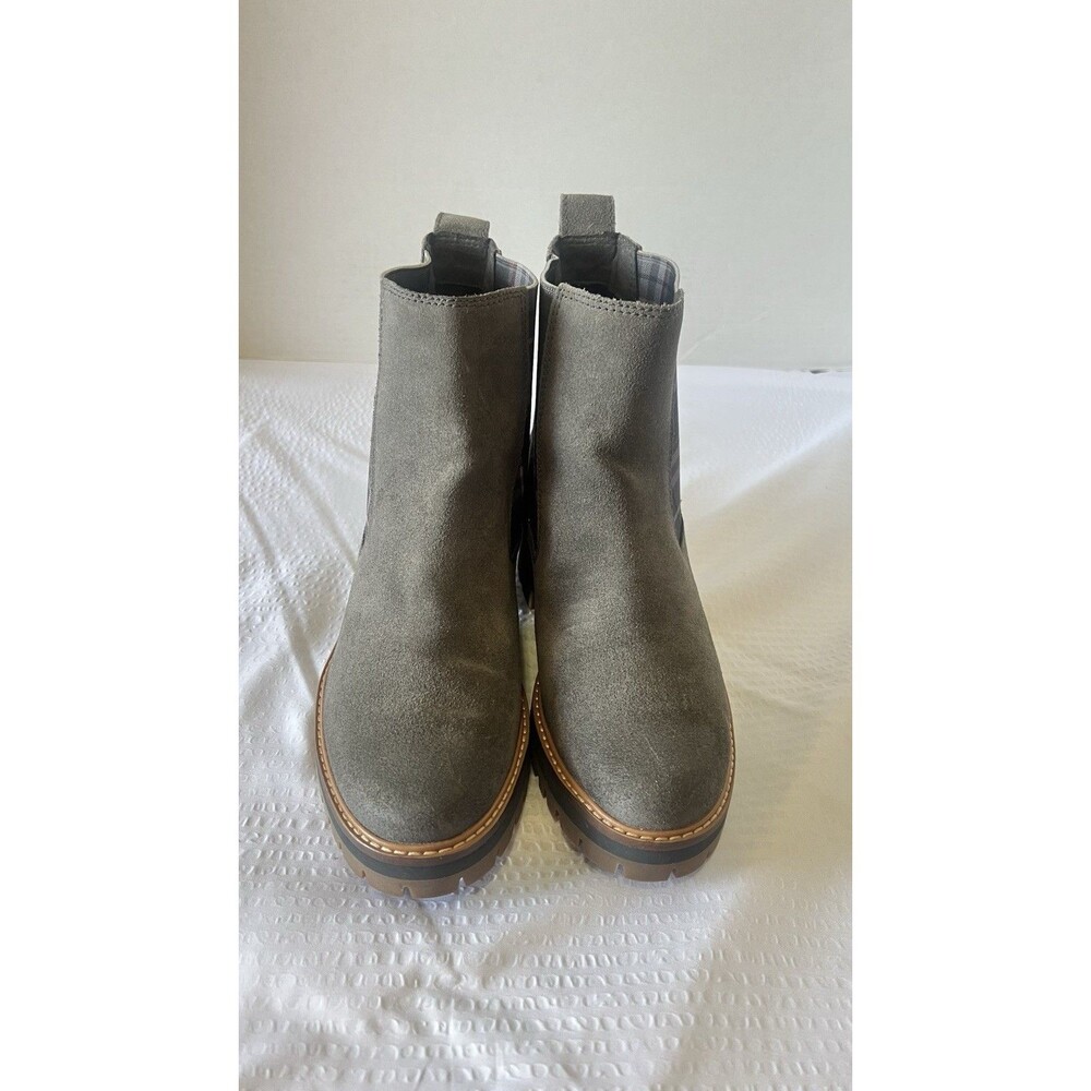 Timberland Courmayeur Valley Chelsea Boots Grey Suede Plaid A2EEH Size 9